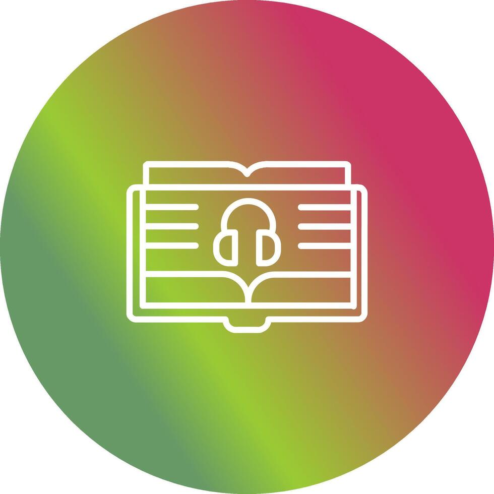 icono de vector de libro de audio