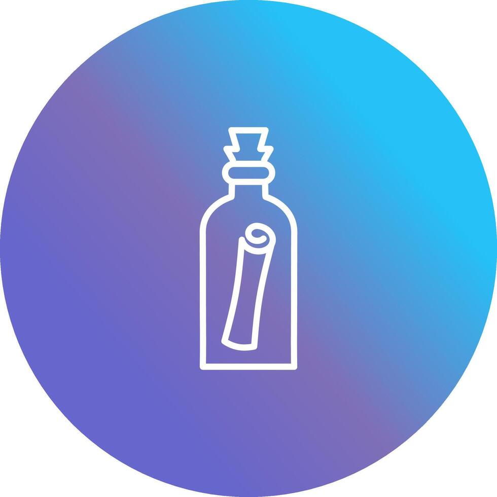 Scroll in Bottle Vector Icon