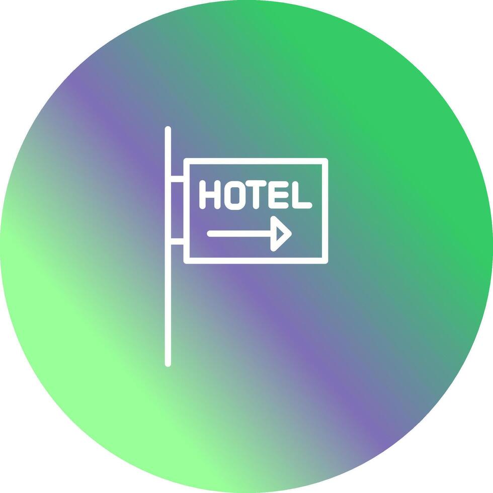 icono de vector de signo de hotel