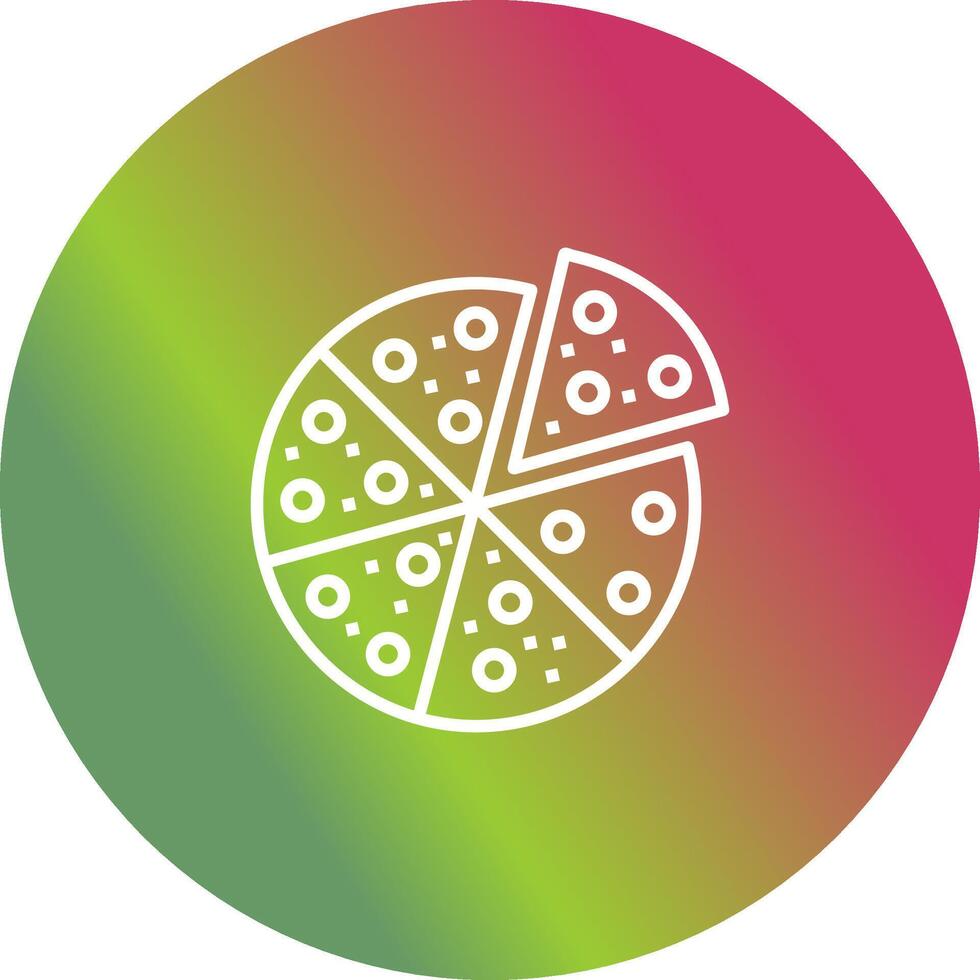 icono de vector de rebanada de pizza