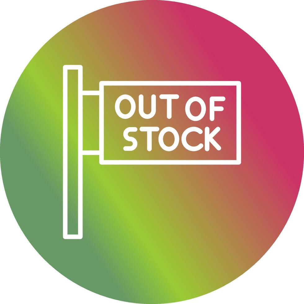 fuera de stock vector icono