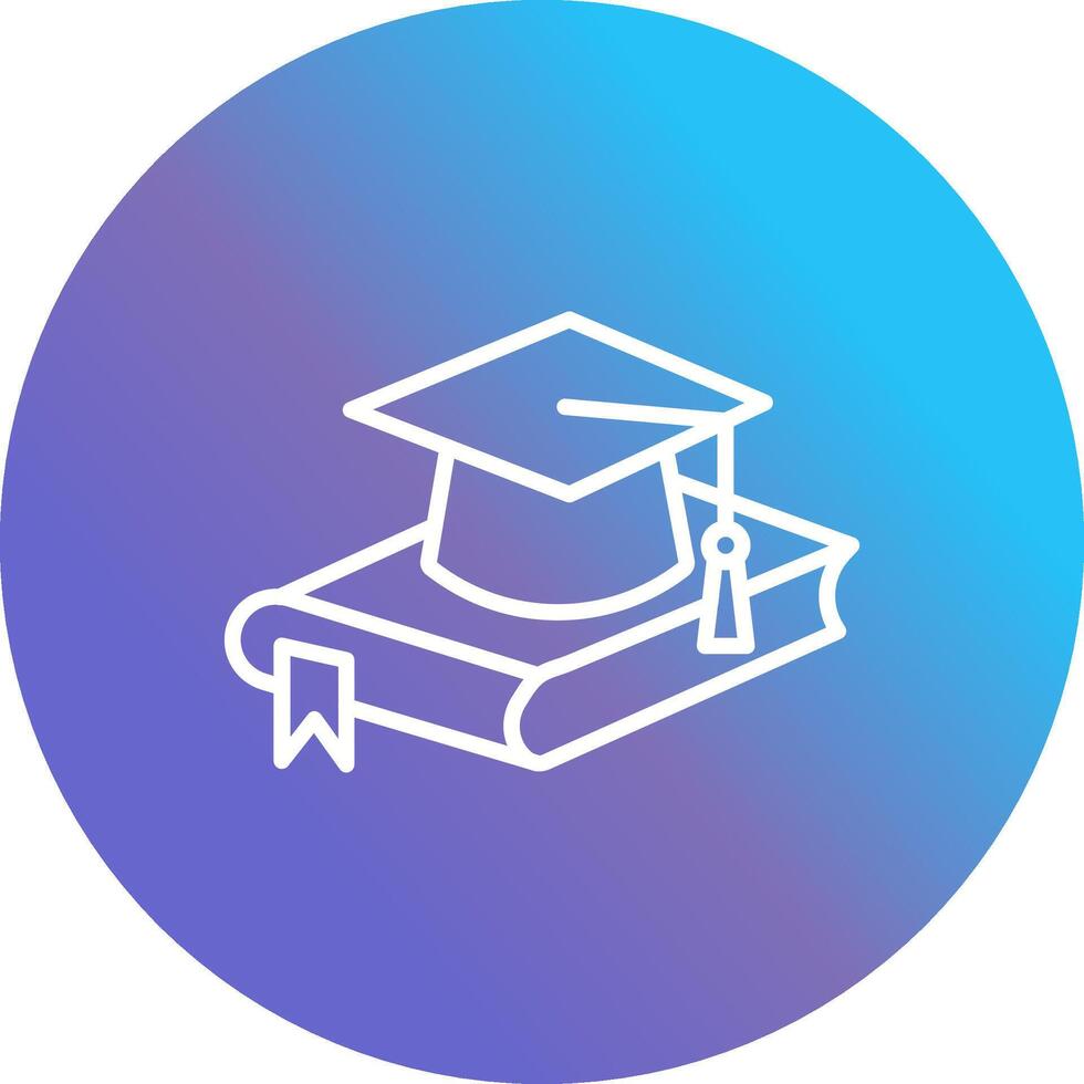 icono de vector de sombrero de graduación