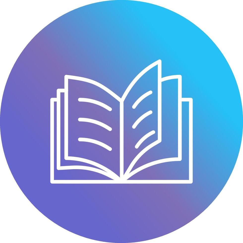 icono de vector de libro abierto