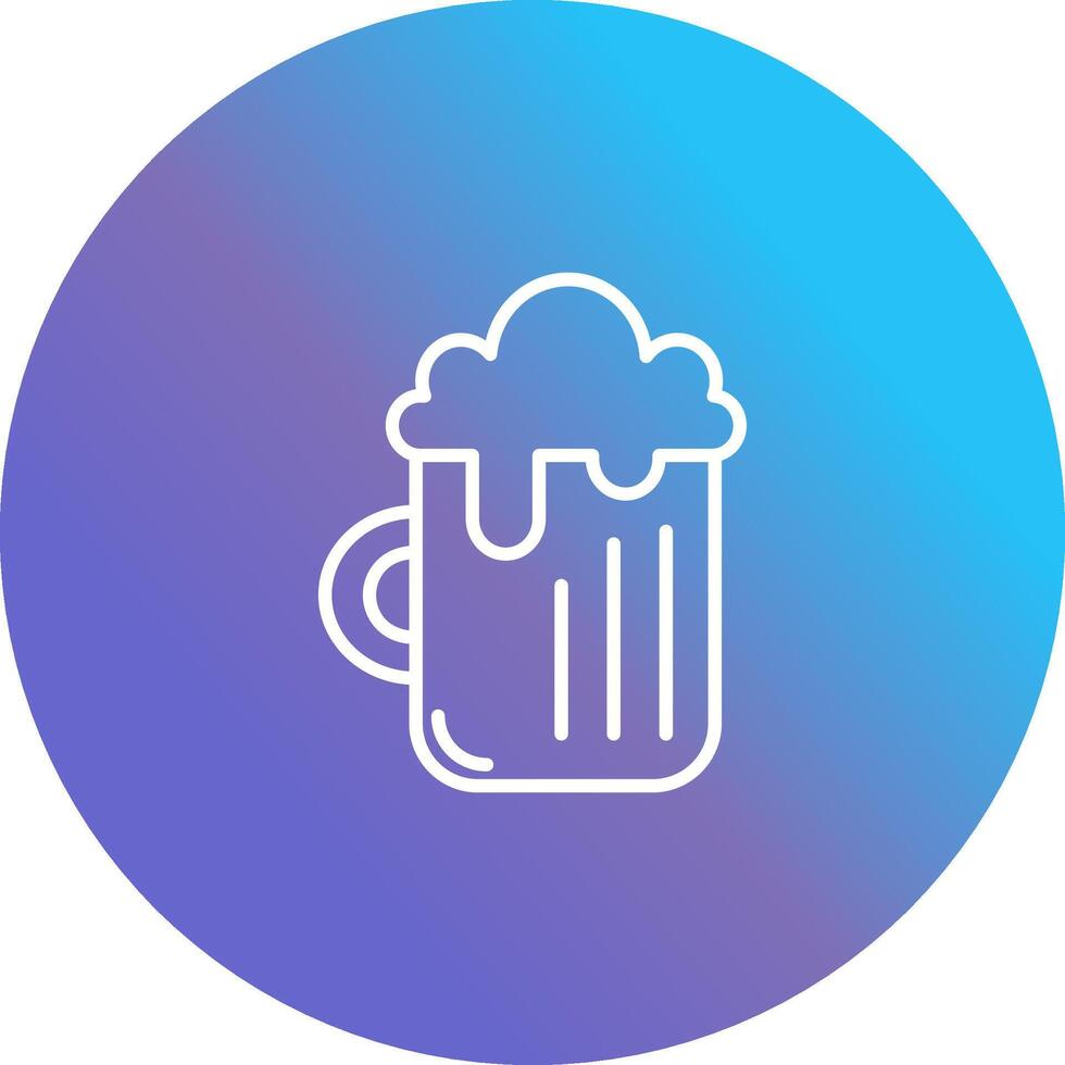 medio litro de cerveza yo vector icono