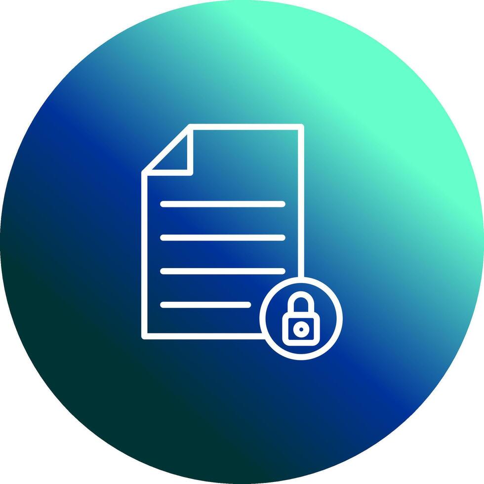 icono de vector de documento privado