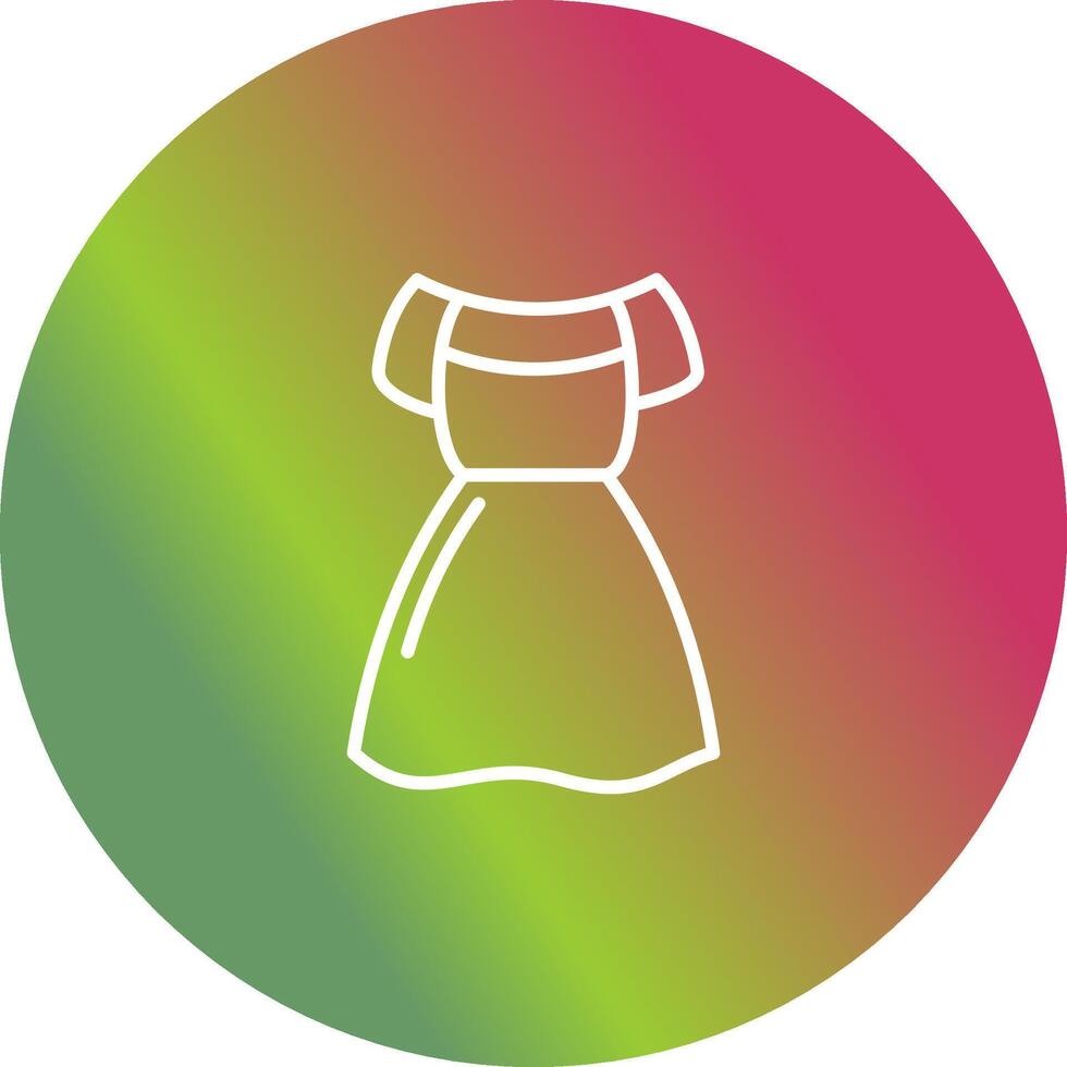 icono de vector de vestido de fiesta