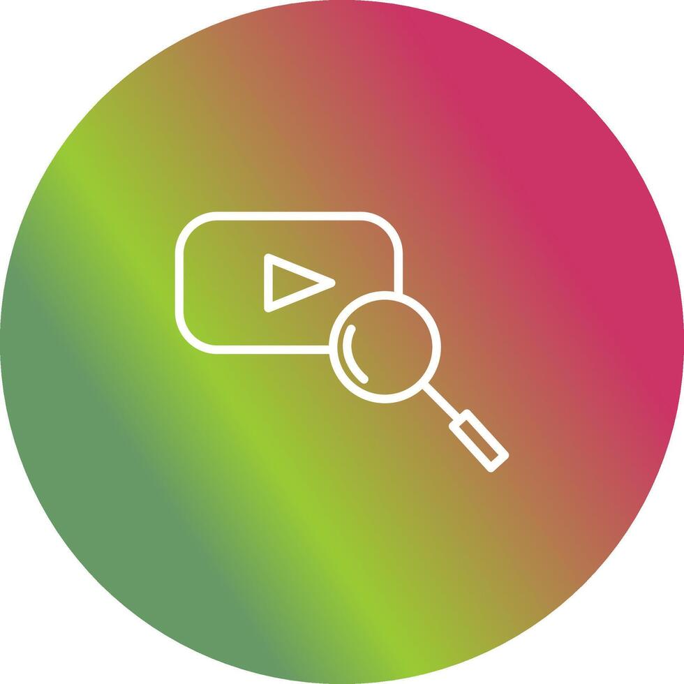 YouTube Search Vector Icon