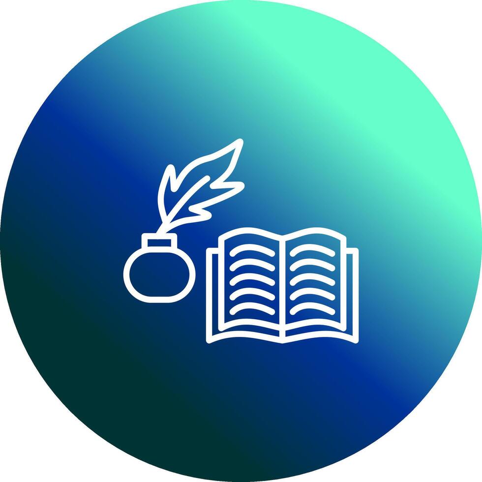 Quill and Book Vector Icon