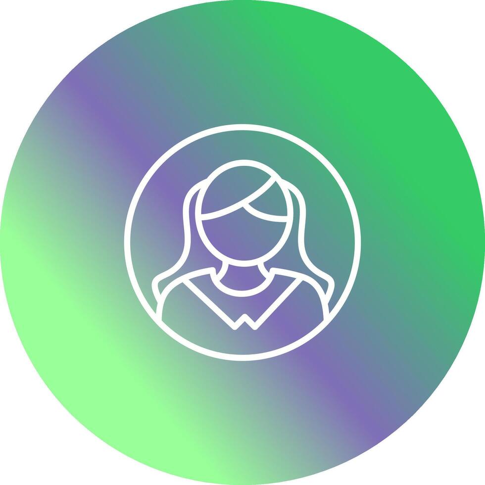 Female Profile Vector Icon