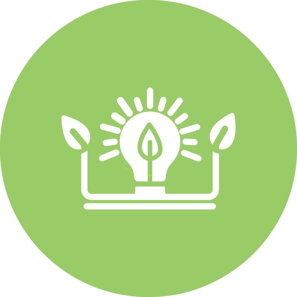 Ecology Bulb Vector Icon