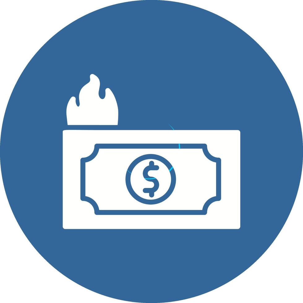 Dollar on Fire Vector Icon