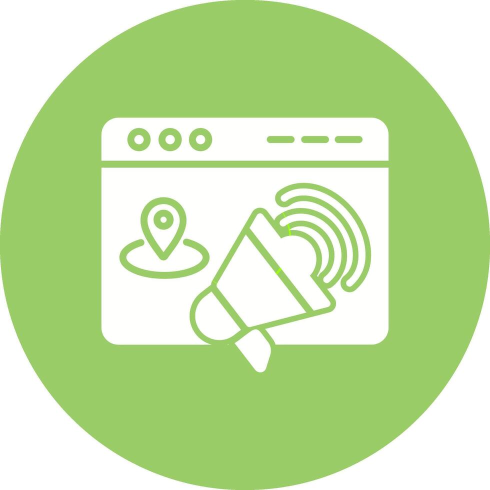 Location Web Advertising Vector Icon