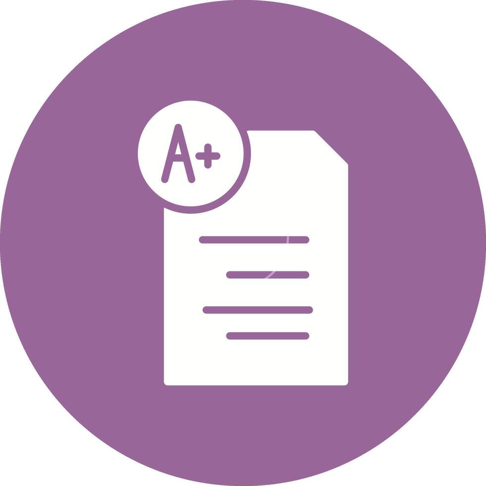 Graded Paper Vector Icon