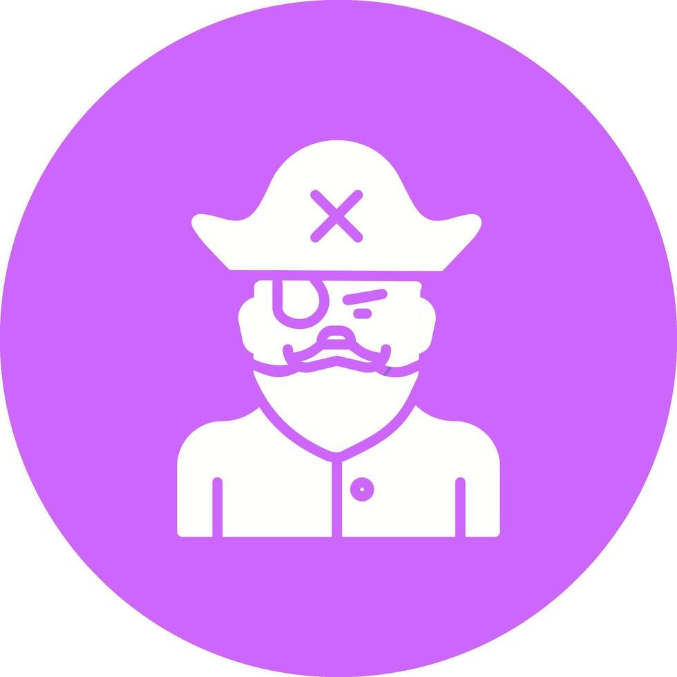 icono de vector de pirata masculino