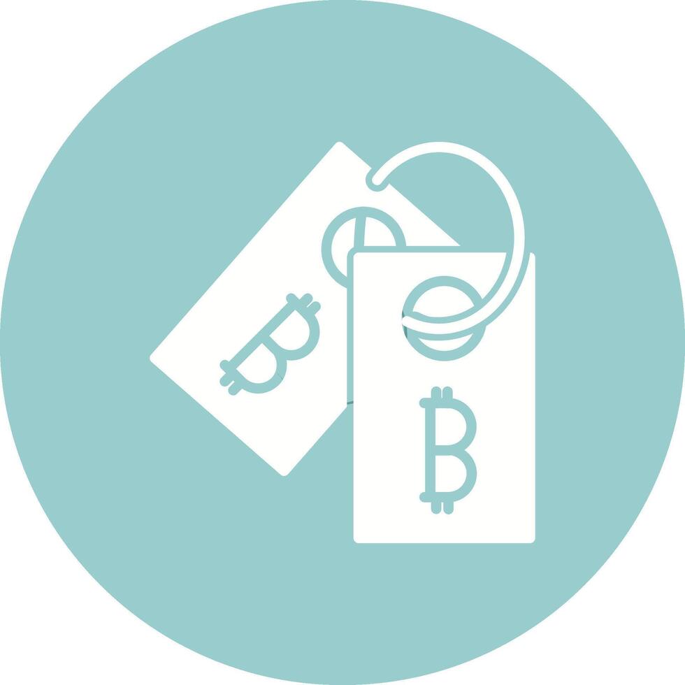 Bitcoin Label Tag Vector Icon