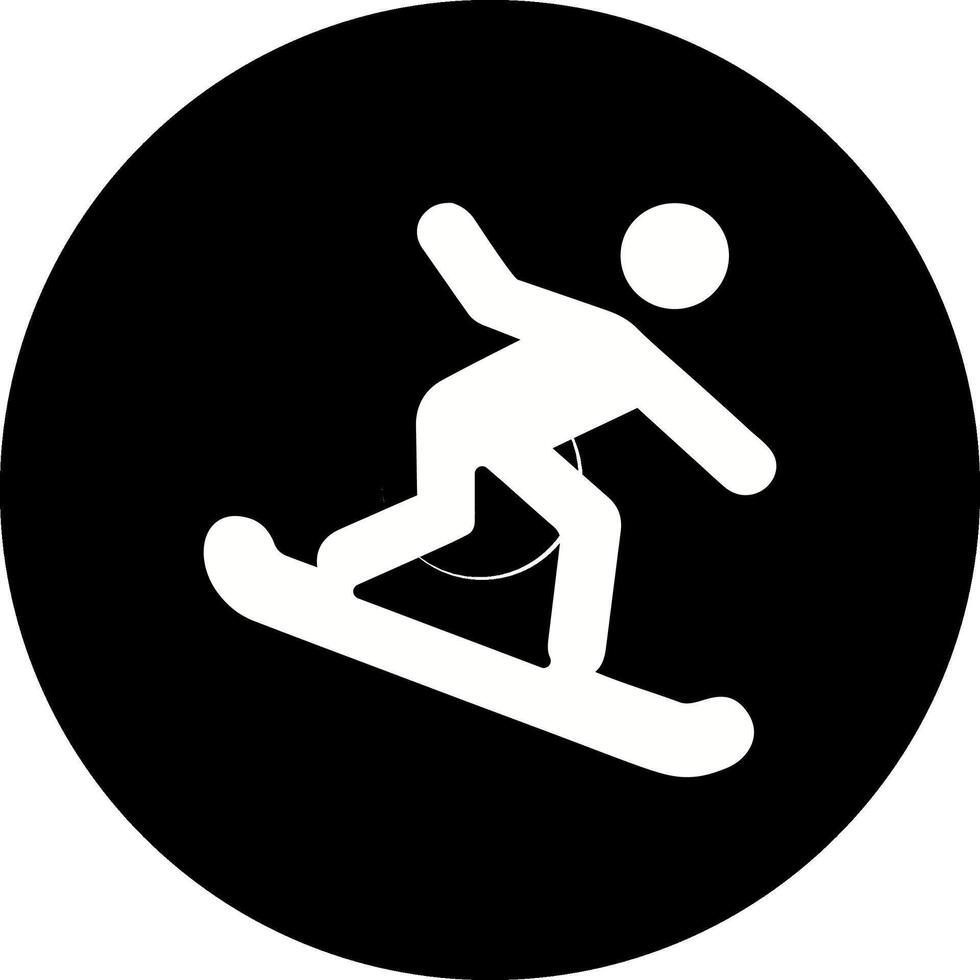 icono de vector de snowboard