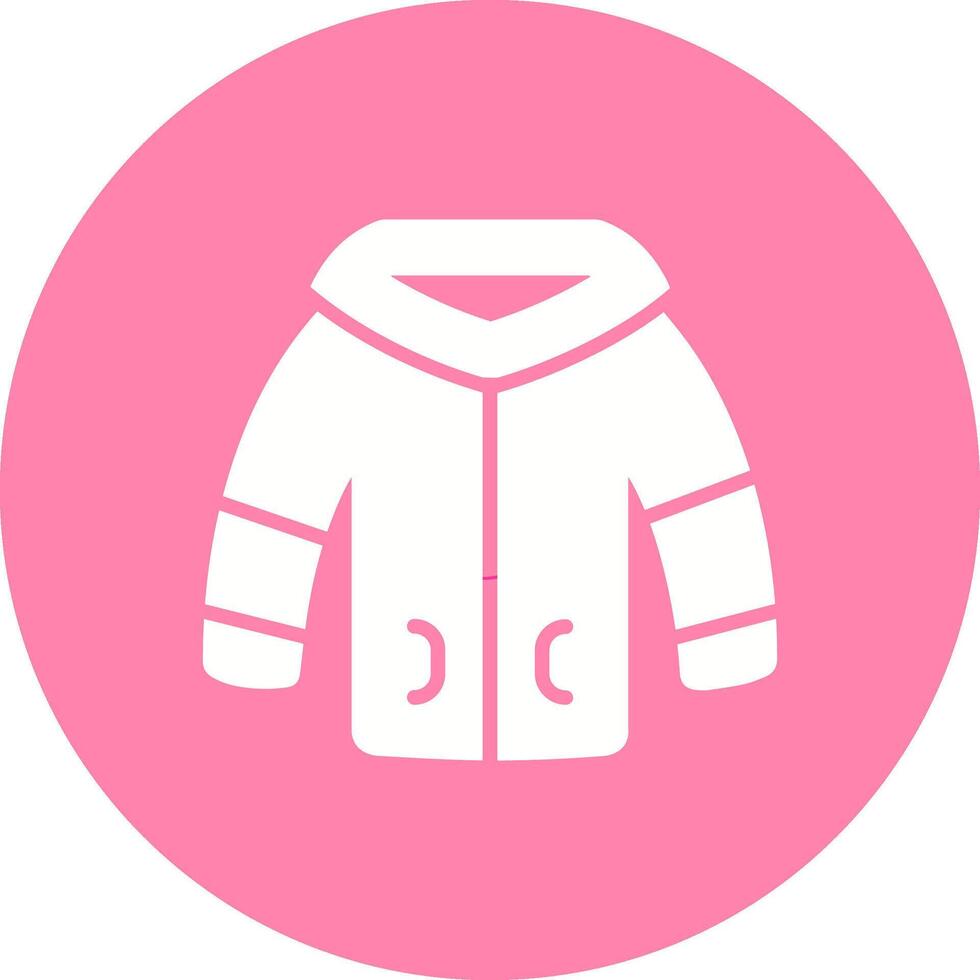 icono de vector de chaqueta de invierno