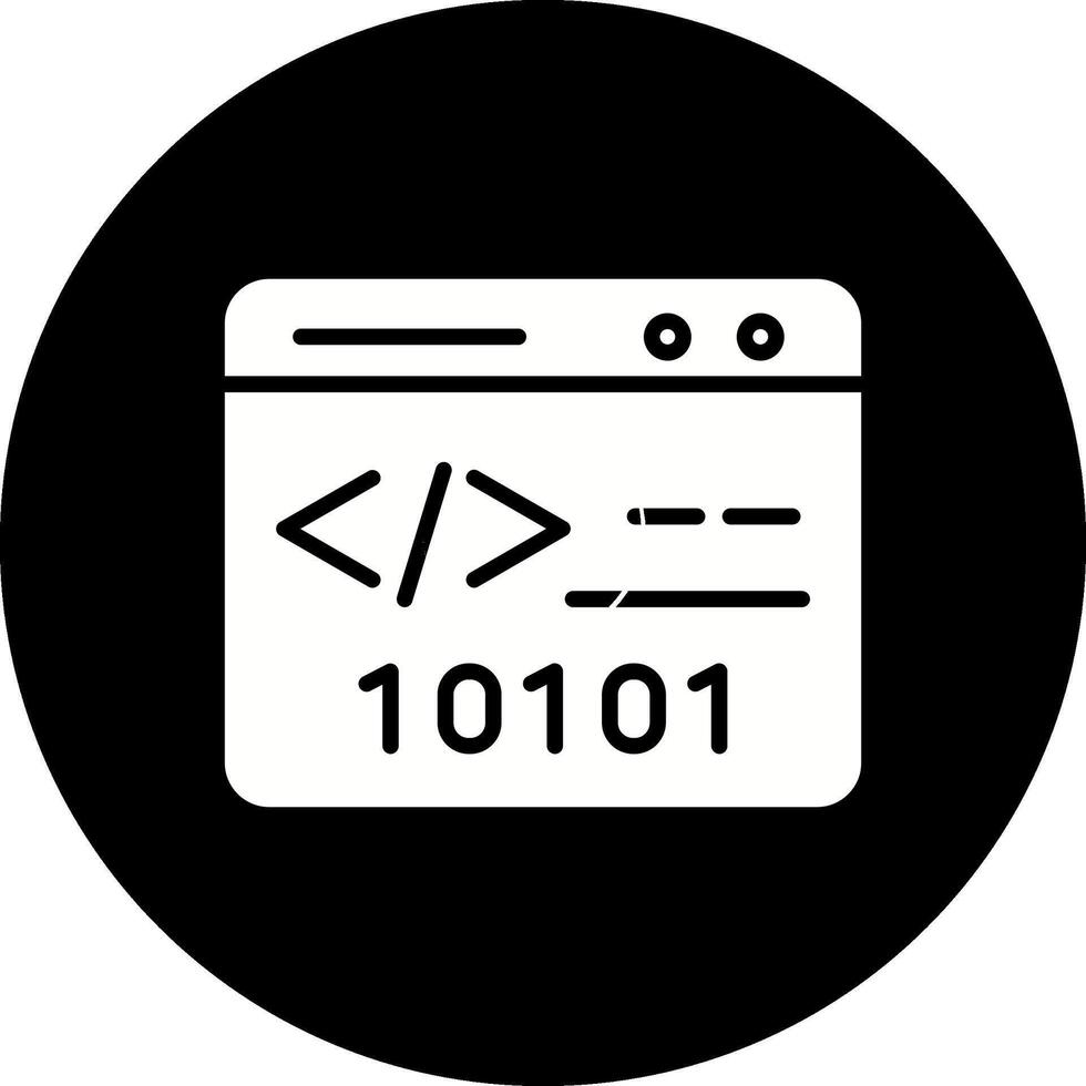 Binary Website Vector Icon