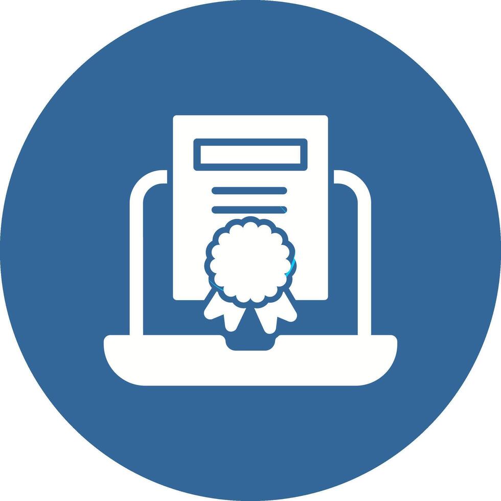 Online Certificate Vector Icon