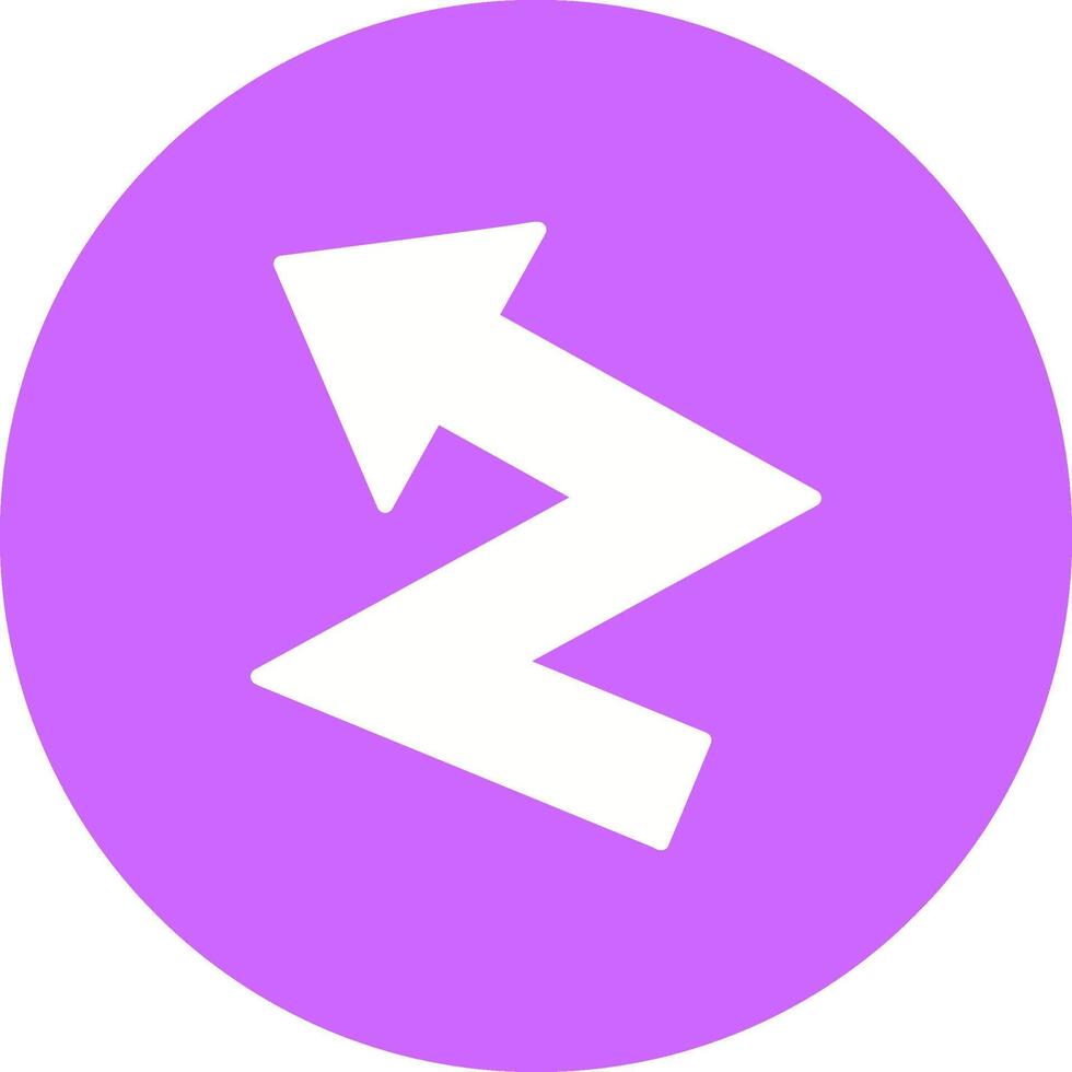 ZigZag Arrow Vector Icon