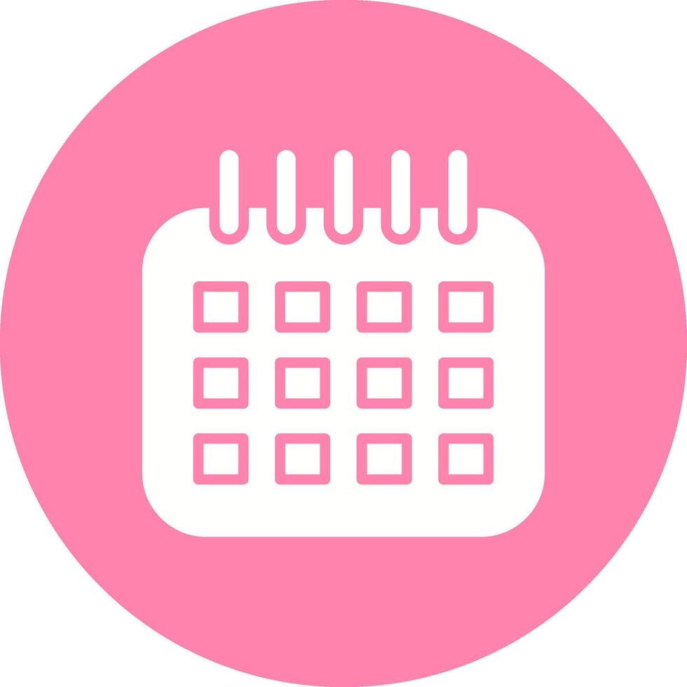 icono de vector de calendario marcado