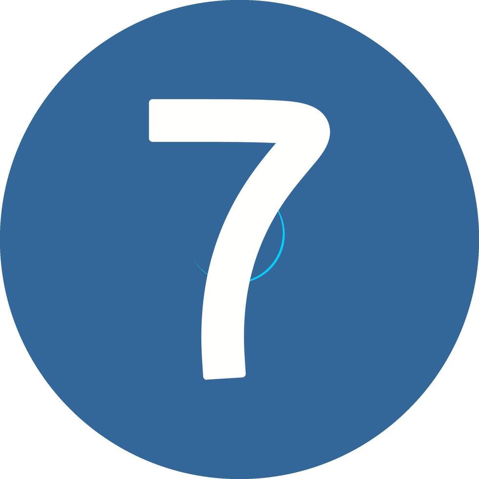 Number Seven Vector Icon