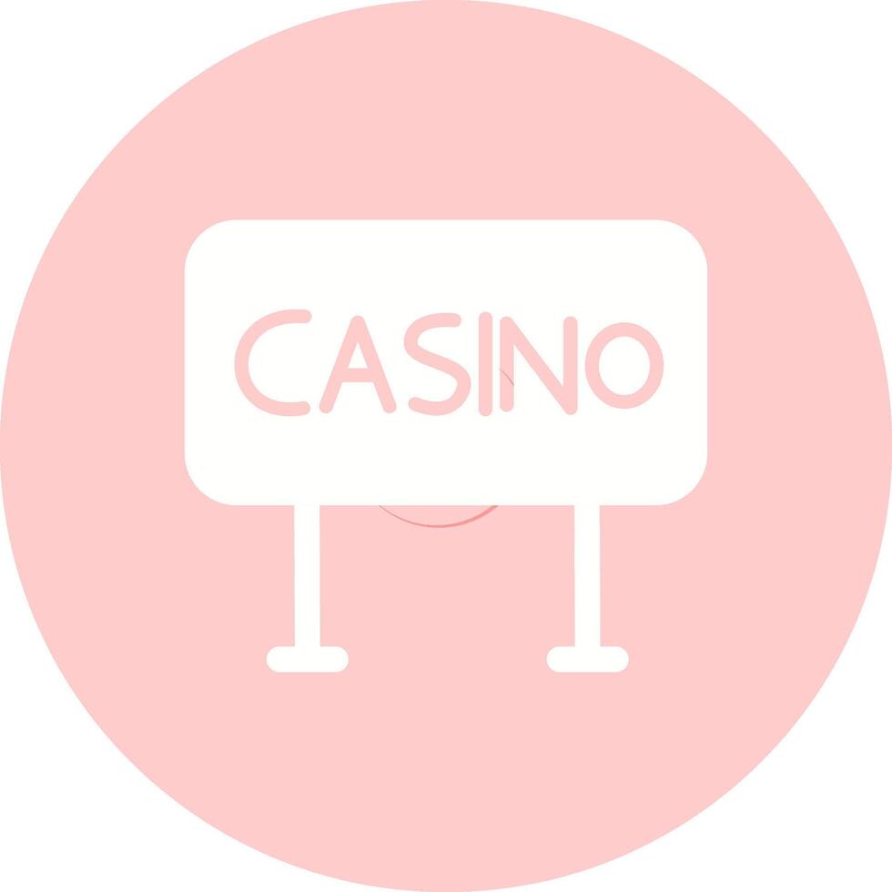 icono de vector de signo de casino