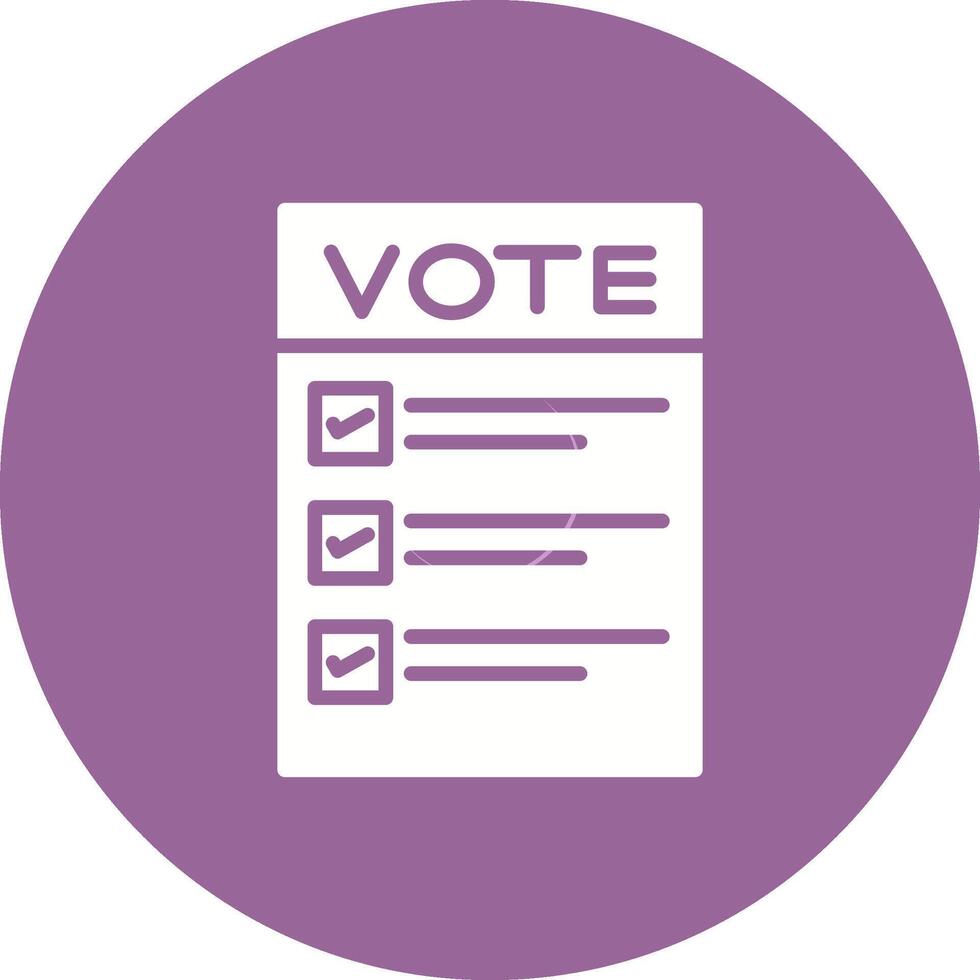 Ballot Paper Vector Icon