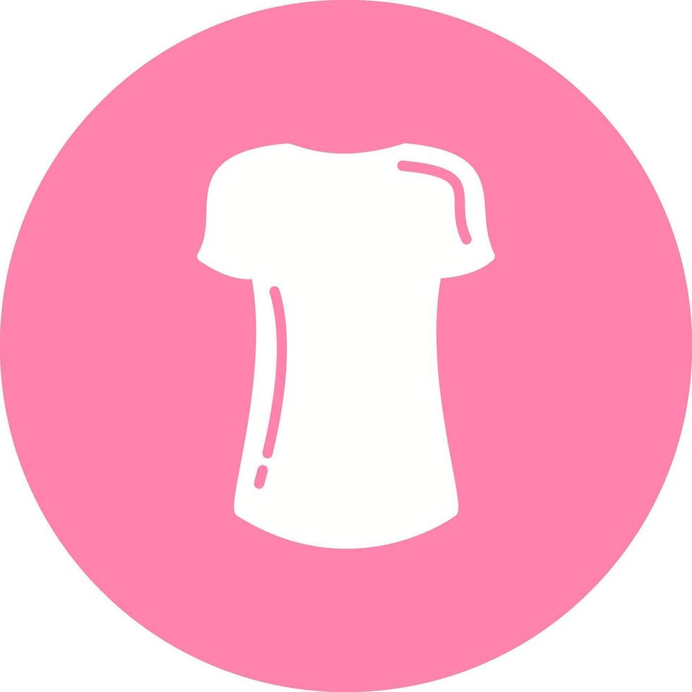 icono de vector de camisa de damas