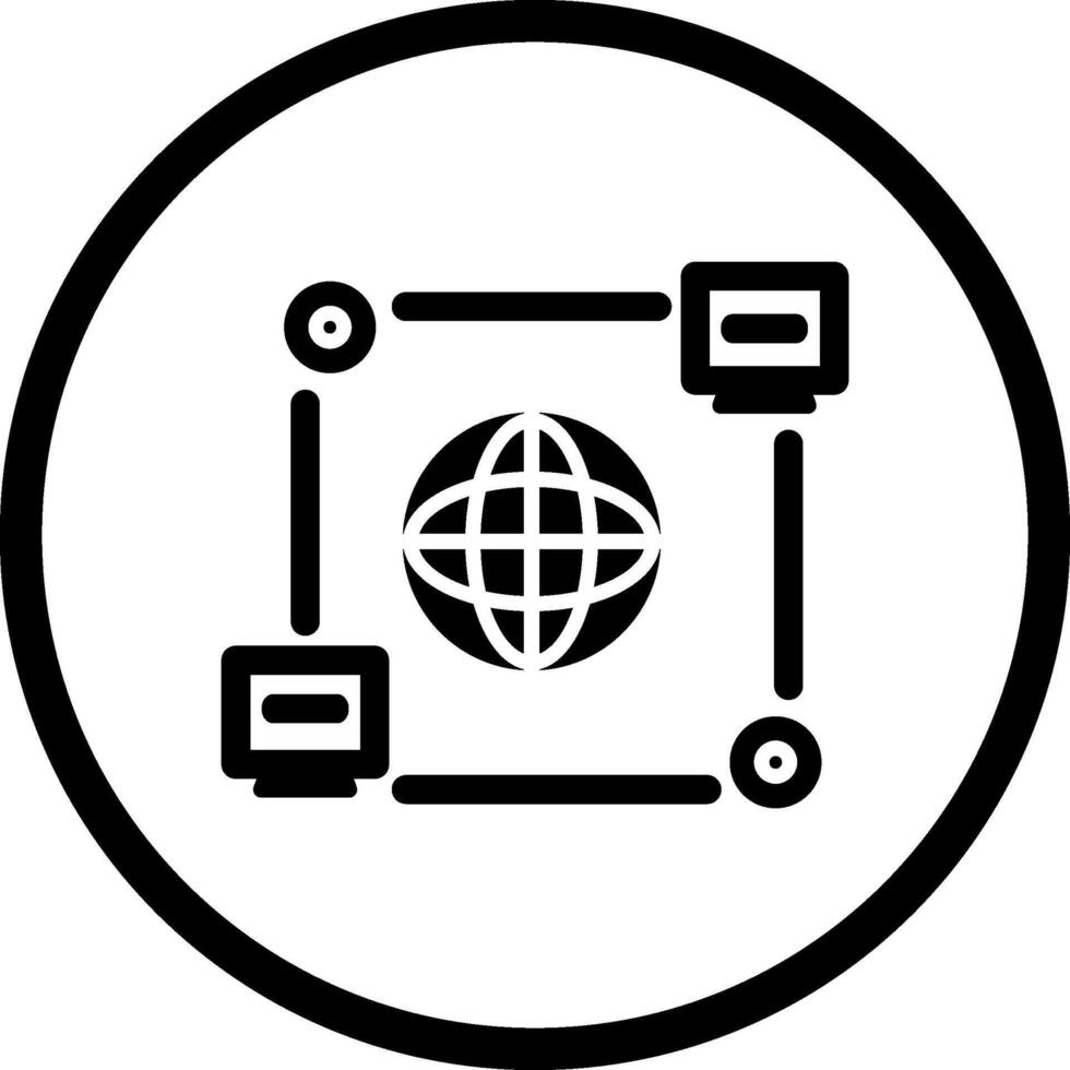 Computer Connection Vector Icon