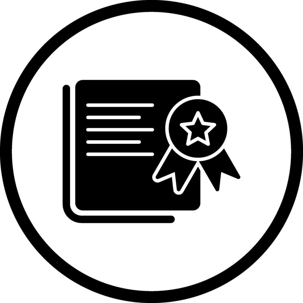 icono de vector de certificación