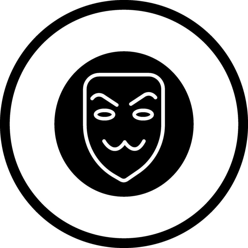 icono de vector de máscara de hacker