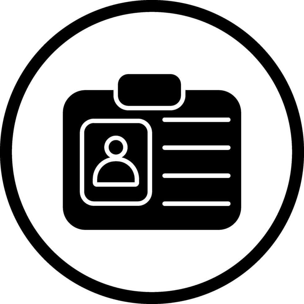 icono de vector de tarjeta de identificación