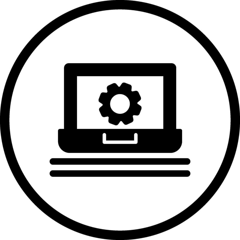 Laptop Setting Vector Icon