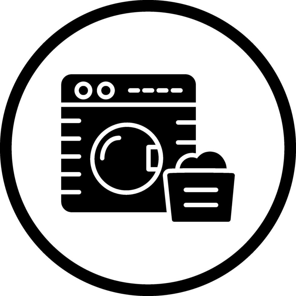 icono de vector de lavadora