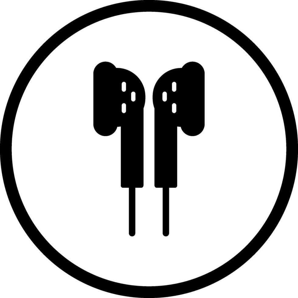 icono de vector de auriculares