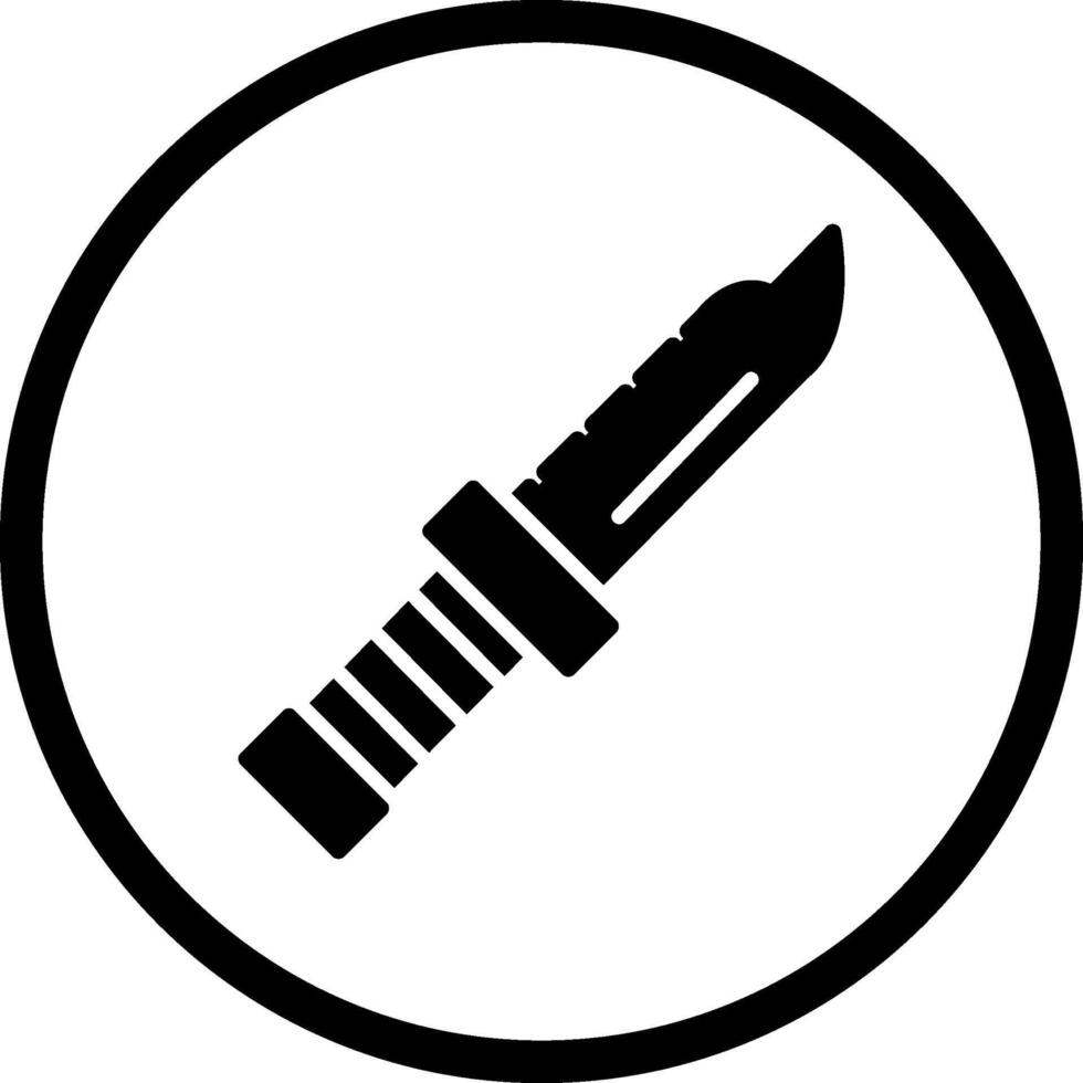 icono de vector de cuchillo de ejército
