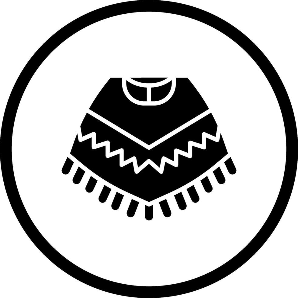 poncho vector icono