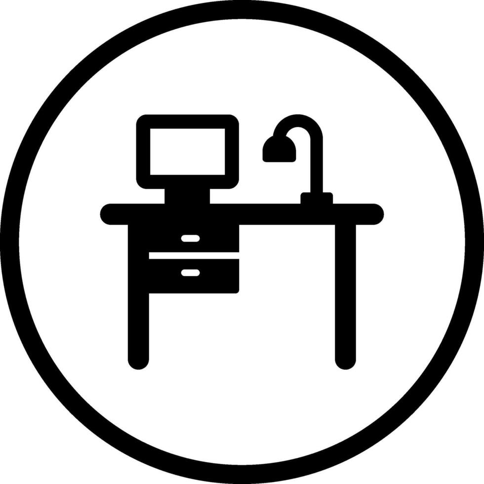 Working Desk Vector Icon