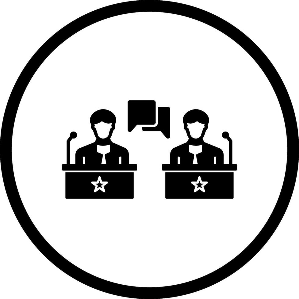 icono de vector de debate