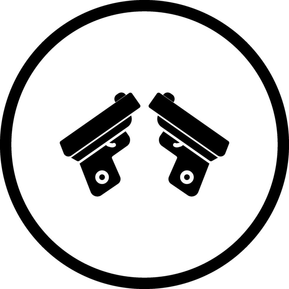 icono de vector de dos armas