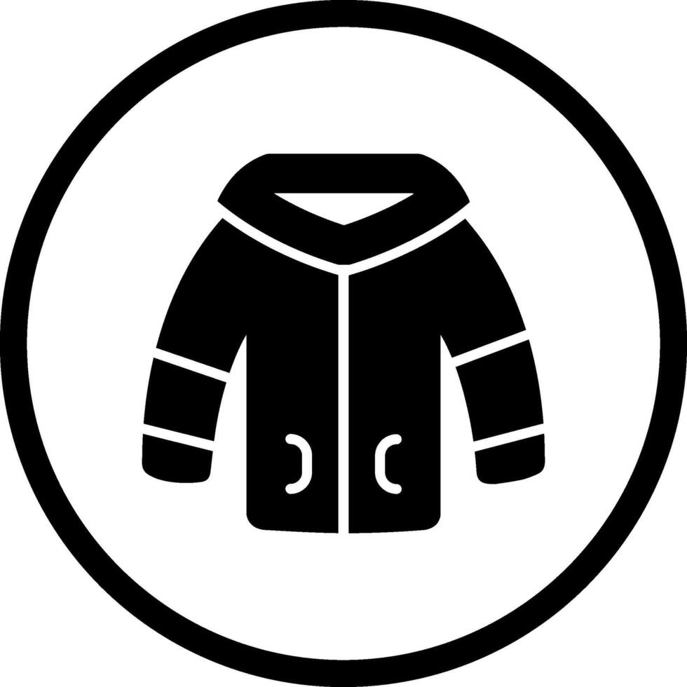 icono de vector de chaqueta de invierno