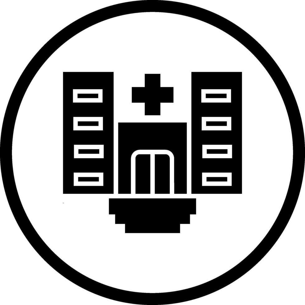 icono de vector de hospital