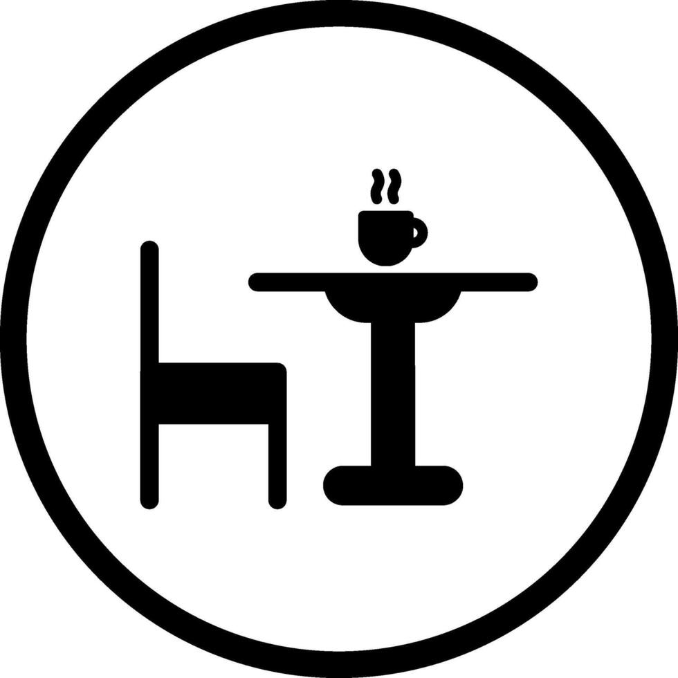 icono de vector de mesa de té