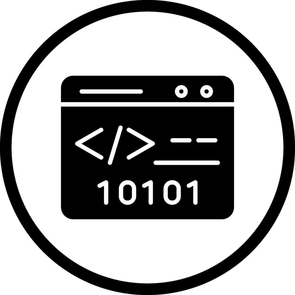 Binary Website Vector Icon