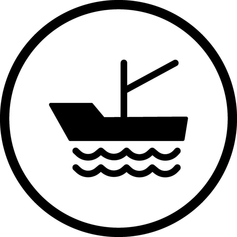 icono de vector de barco