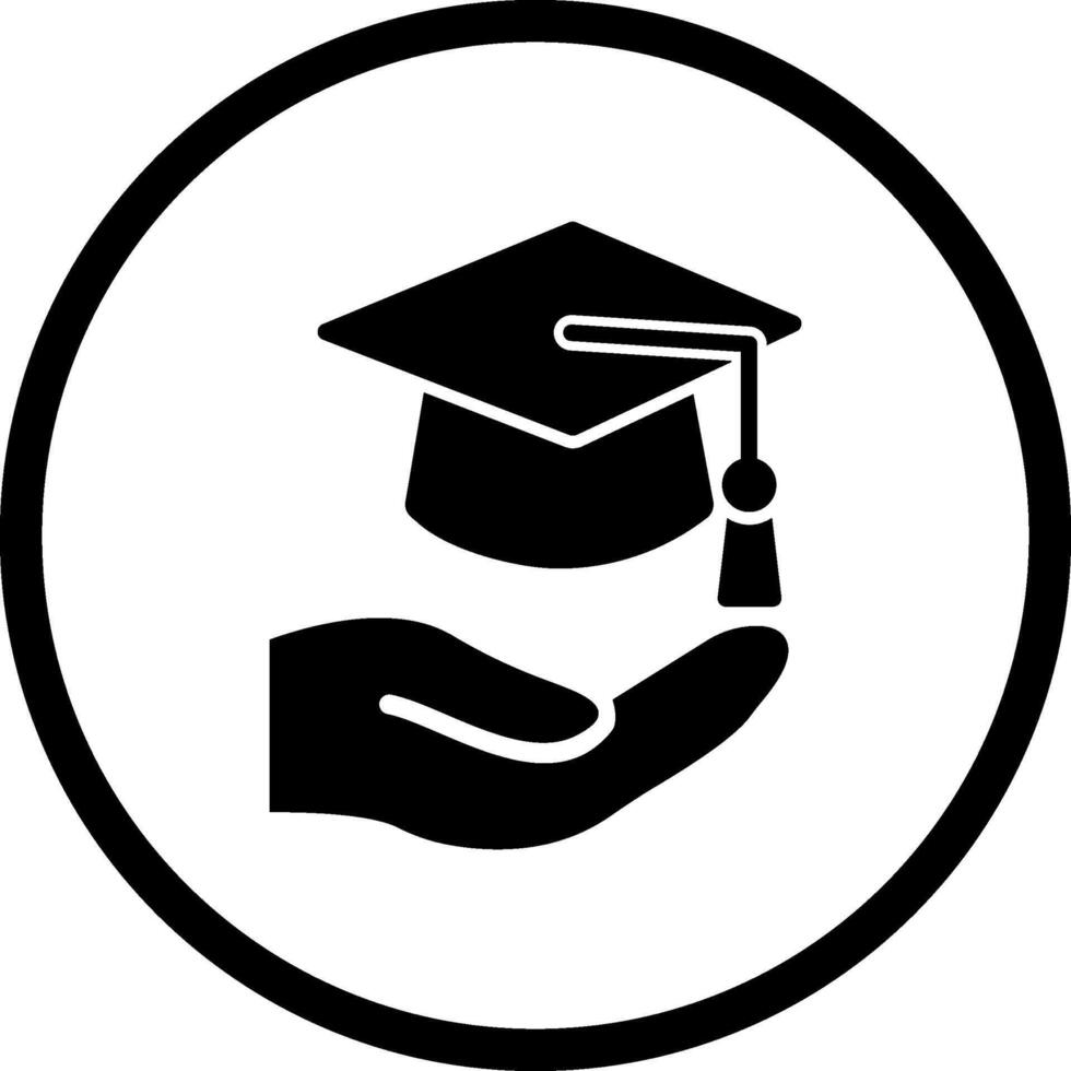 icono de vector de sombrero de graduación