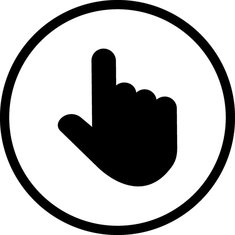 Raised Finger Vector Icon