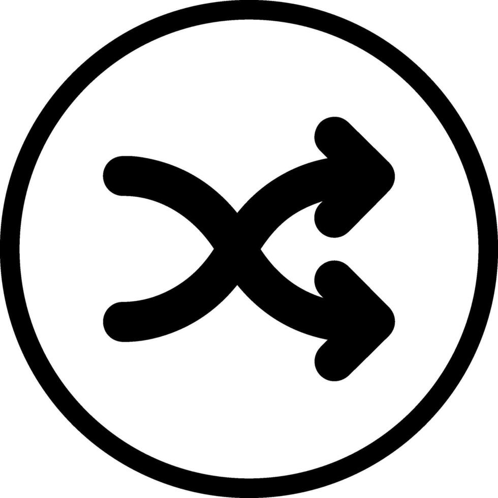 Arrow Crossing Vector Icon