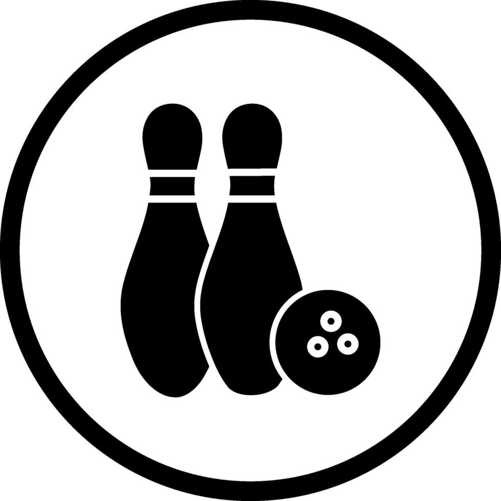 icono de vector de bolos